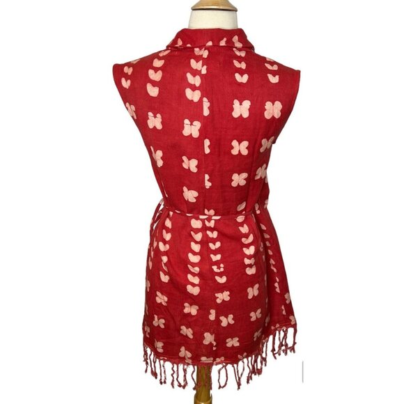Studio 189© X J.Crew $395 fringed wrap dress in dot Size S BL582 - Picture 6 of 8